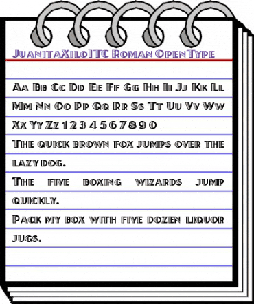 Juanita Xilo ITC Regular animated font preview Juanita Xilo ITC Regular animated font preview