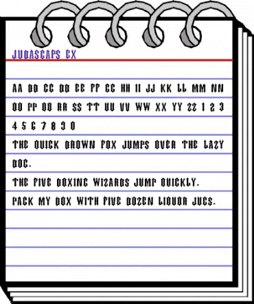 JudasCaps Ex Regular animated font preview