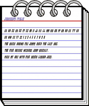 JudasCaps Italic Italic animated font preview