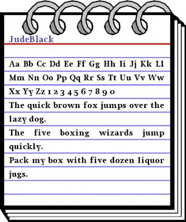 JudeBlack Regular animated font preview JudeBlack Regular animated font preview