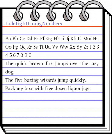 JudeLightLiningNumbers Regular animated font preview