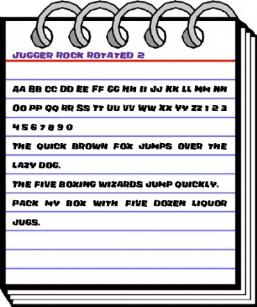 Jugger Rock Rotated 2 Regular animated font preview