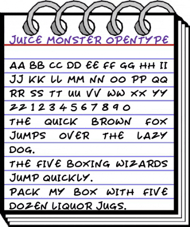 Juice Monster Regular animated font preview