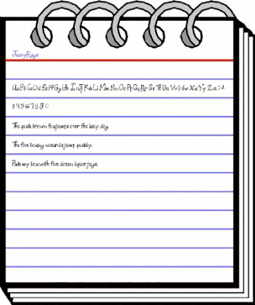 JuicyRags Regular animated font preview