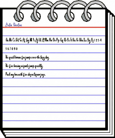 Julia Eberline Regular animated font preview