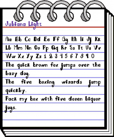 Juliana Light animated font preview
