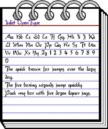 juliet Regular animated font preview