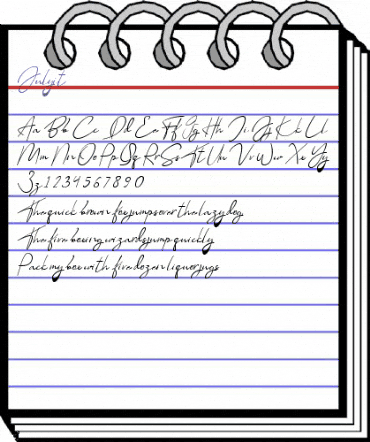 July it Regular animated font preview