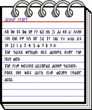 Jump Start Regular animated font preview