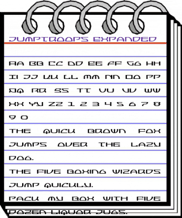 Jumptroops Expanded Expanded animated font preview Jumptroops Expanded Expanded animated font preview