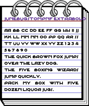 JunebugStompNF ExtraBold animated font preview