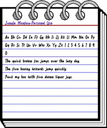 Jungle Monkey-Personal Use Regular animated font preview