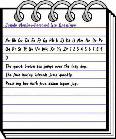 Jungle Monkey-Personal Use Regular animated font preview