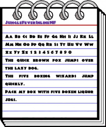 Jungle Fever Inline NF Regular animated font preview