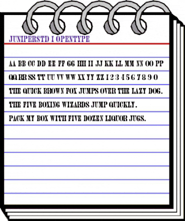 Juniper Std Medium animated font preview