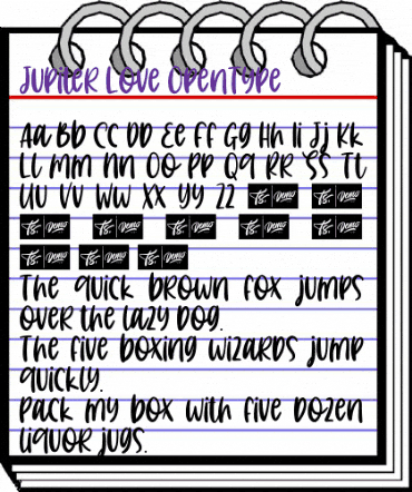 Jupiter Love Regular animated font preview