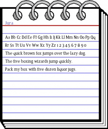 Jura Regular animated font preview