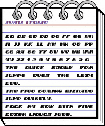 Jurij Italic animated font preview