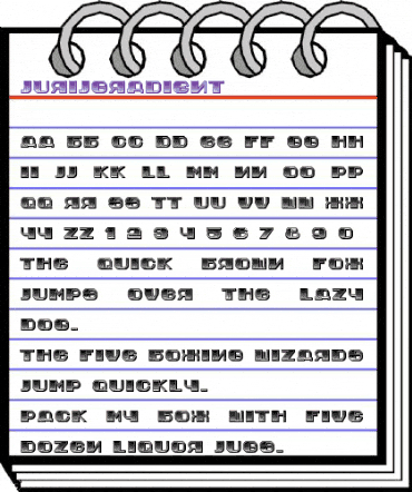 Jurij Gradient Regular animated font preview