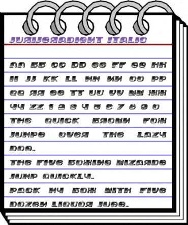 Jurij Gradient Italic animated font preview