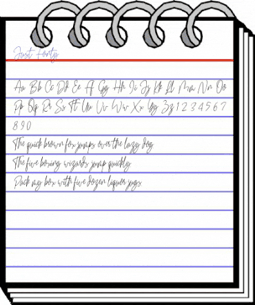 Just Fonty Regular animated font preview