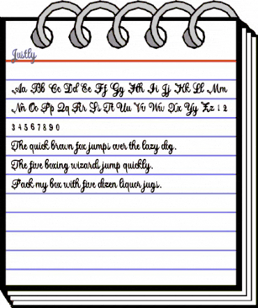 Justly Regular animated font preview