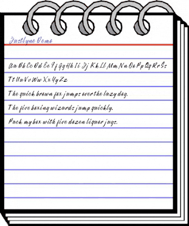 Justlyne Demo Regular animated font preview