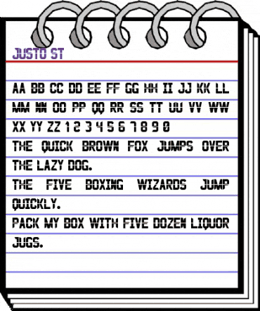 Justo St Regular animated font preview