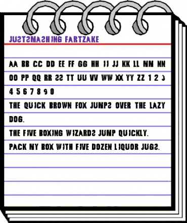 JustSmashing Fartzake animated font preview