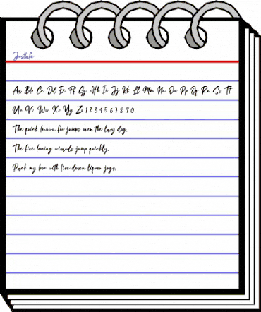 Justtafe Regular animated font preview