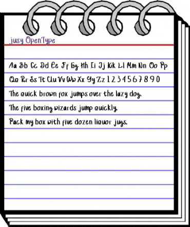 jusy Regular animated font preview
