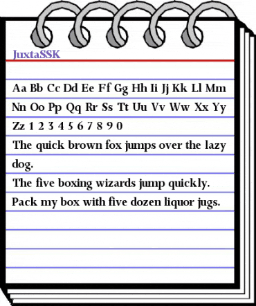 JuxtaSSK Regular animated font preview