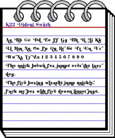 K22 Didoni Swash Regular animated font preview K22 Didoni Swash Regular animated font preview