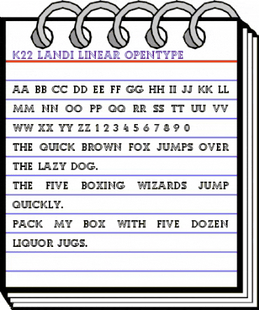 K22 Landi Linear Regular animated font preview K22 Landi Linear Regular animated font preview