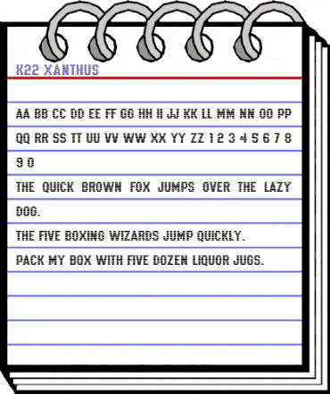 K22 Xanthus Regular animated font preview K22 Xanthus Regular animated font preview