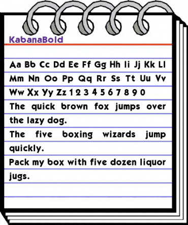 KabanaBold Regular animated font preview