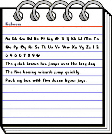 Kaboom Regular animated font preview