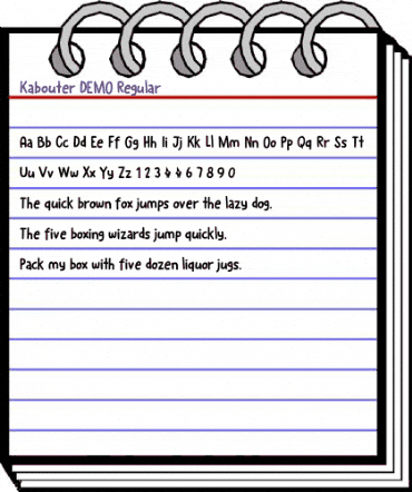 Kabouter DEMO Regular animated font preview