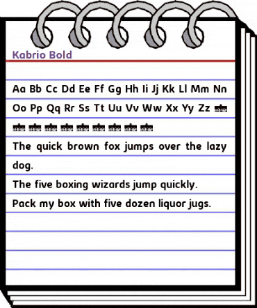 Kabrio Bold animated font preview