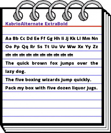 Kabrio Alternate ExtraBold animated font preview Kabrio Alternate ExtraBold animated font preview