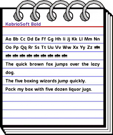 Kabrio Soft Bold animated font preview