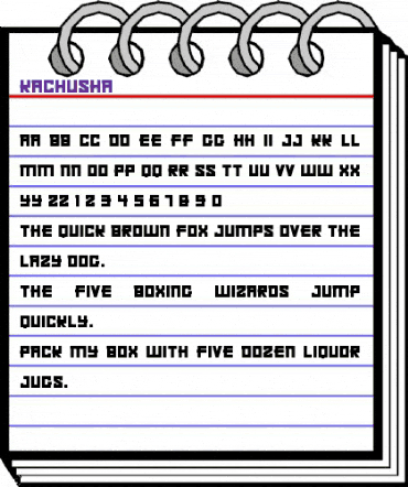 Kachusha Regular animated font preview