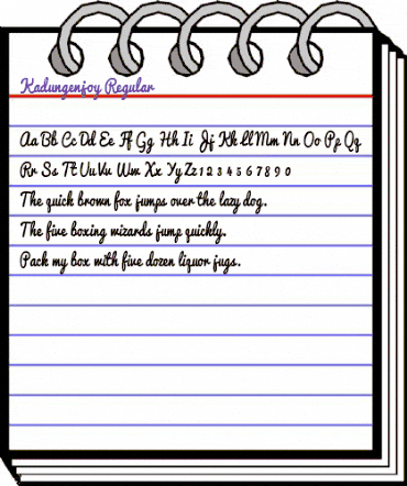 Kadungenjoy Regular animated font preview