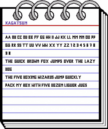 Kagatsun Regular animated font preview