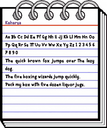 Kaharsa Regular animated font preview