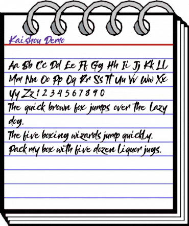 Kaishou Demo Regular animated font preview