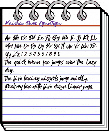 Kaishou Demo Regular animated font preview Kaishou Demo Regular animated font preview