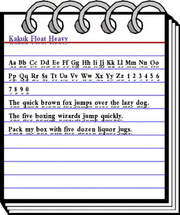 Kakuk Float Heavy animated font preview