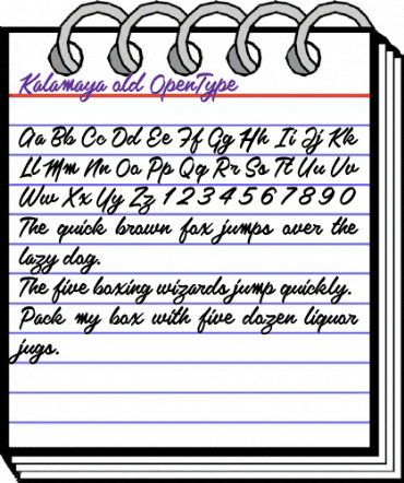 Kalamaya old Regular animated font preview