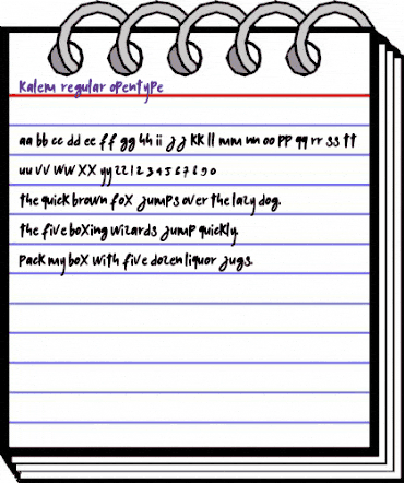 kalem Regular animated font preview